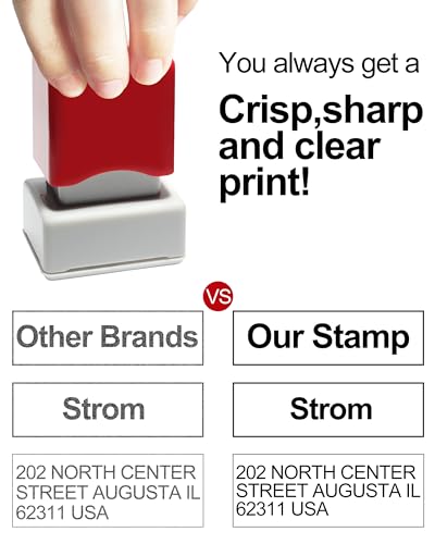 Self Inking 1 Line Custom Stamp YQBOOM Signature Stamp Personalized Name Stamp for Office, Teacher, Return Address Business Label Stamp - Small