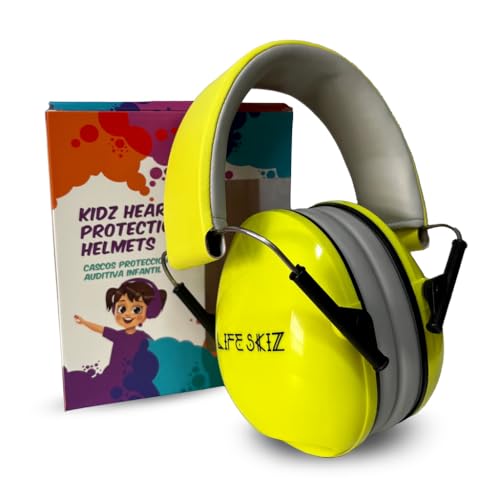 LIFE SKIZ Cascos antiruido niños. Protectores para oídos. Reducen el ruido excesivo. Cascos insonorizados para estudiar. Protección auditiva. Ideal para niños con autismo y sensibilidad al ruido.