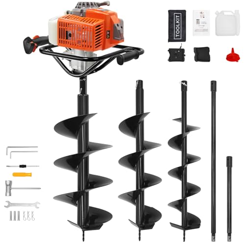 72cc Gas Powered Post Hole Digger with Extensions