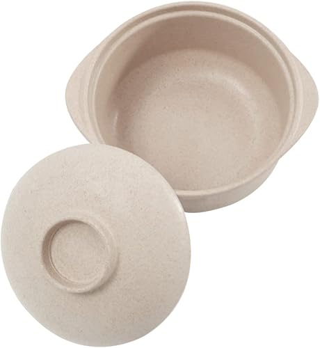 Hemoton Tazón de sopa para niños con doble asa, versátil cuenco de almacenamiento de cocina para ensalada de gachas de arroz y fideos, diseño de