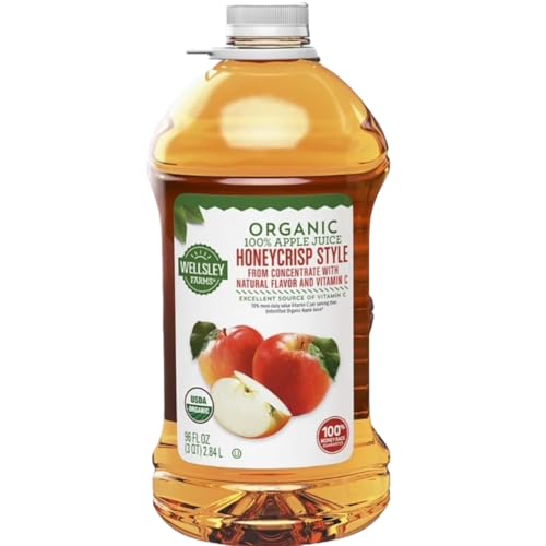 Wellsley Farms USDA Certified Organic Honeycrisp Apple Juice, 96 oz.
