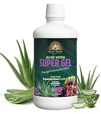 Amazon.com: Real Aloe Aloe Vera Super Juice (32 fl oz) | Handcrafted from  Certified Organic California-Grown Inner Leaf Gel | Aloin-Free, Digestive &  Gut Support | Made in USA : Everything Else