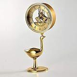 Gewicht: 1,43 kg FAGavin Deko Licht Luxus Kreative Mode Reinem Kupfer Uhr Uhr Wohnzimmer Uhr Kleine Vogel Kupfer Uhr Dekoration Retro High-end (Size : S)