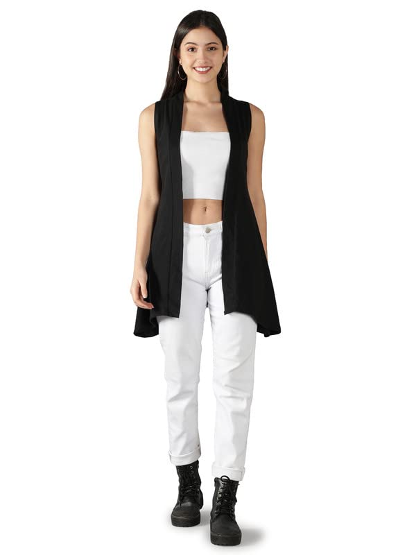 Buy Nimble Cotton Sleeveless Shrugs/Front Open Casual Shrug for Women