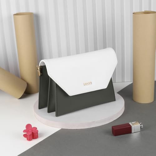 Image of Mochi Women Faux Leather Sling Bag with 3 Compartments and Magnet Flap Closure