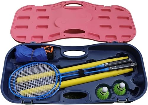 ENWINDXS Portable Badminton Net with Portable Storage Base, Volleyball Tennis Net W Stand for Family Sport(Pink)