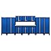 Sandusky Lee GS11-069L Modular Garage Welded Storage System, 79" Height x 18" Depth x 228" Width, Black/Blue (Pack of 11)