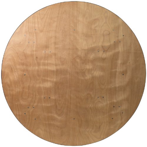 Flash Furniture 6-Foot Round Wood Folding Banquet Table With Clear Coated Finished Top #TOP5