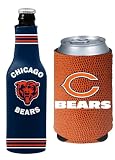 Football Can & Bottle Holder Insulator Beverage Huggie Cooler (Chicago Navy Crest/Logo (Bears))