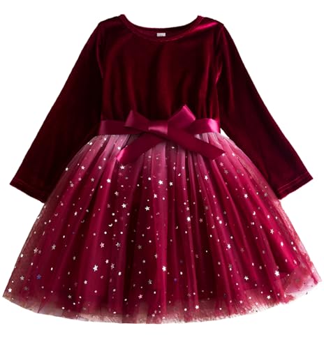 Robe de soirée Noël fille Happy Cherry : tenue scintillante pour fêtes de fin d'année