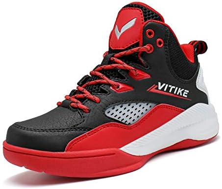 JMFCHI Kid's Basketball Shoes High-top Sports Shoes Sneakers Durable Lace-up Non-Slip Running Shoes Secure for Little Kids Big Kids and Boys Girls