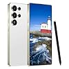 I25 Ultra 5G Teléfono Inteligente Desbloqueado, 12GB+512GB Teléfono Celular Completo para Android 14, Teléfono Celular Desbloqueado de 6.99″, 7000mAh, Cámara Dual 68MP+108MP/Dual SIM (Blanco)