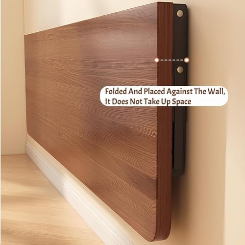 Wall Mounted Foldable Desk Simple & Computer Table Space Saving Floating Workstation Easy Assembly Versatile Design (White 60 * 30cm 23.6 * 11.8in)