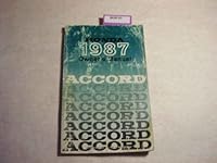 Honda Accord Owner's Manual - 1987 B000YOC4JC Book Cover