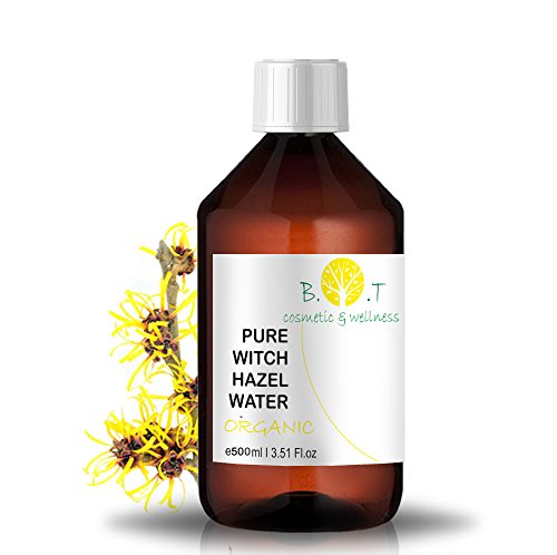 Hidrolato Agua Floral Puro de Hamamelis Olmo Escocés Ecológico Hidrosol ORGÁNICO Hidratante (500 ml) agua micelar, limpiador facial, piel grasa Witch hazel, rostro, spray corporal, cabello, ambiente Cover