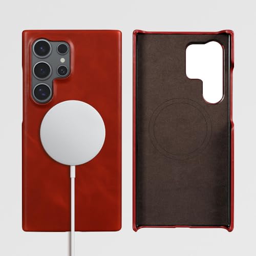 Étui de téléphone en cuir magnétique compatible Samsung S20 S22 S24 Ultra