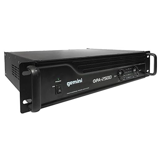 Gemini GPA-2500 3000W Professional DJ Power Amplifier