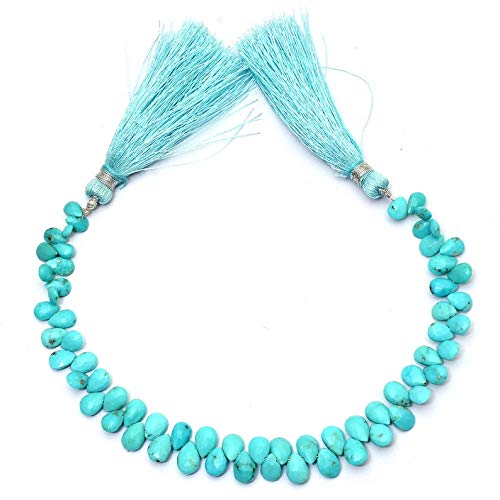 Turquoise naturelle briolette pour remplacer les pierres synthétiques de vos bijoux