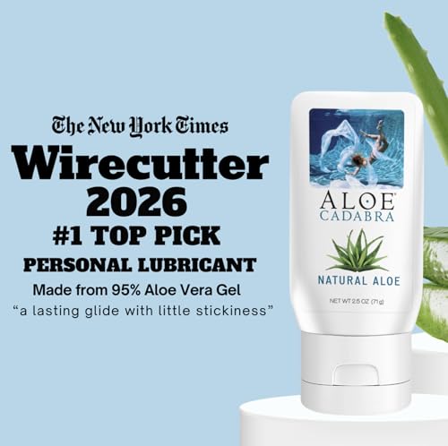 Image of Aloe Cadabra vaginal moisturizer, natural aloe, pH-balanced, water-based & 95% aloe vera, reduce dryness, discomfort, versatile uses (2.5 fl oz, 1 pack)