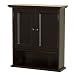 Zenna Home 9918CHA Collette Wall Cabinet, Espresso