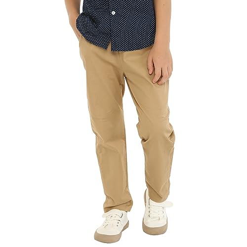 Littlespring Khaki Pants For Boys School Uniforms Pull On Chino Pants Size 10 #TOP2