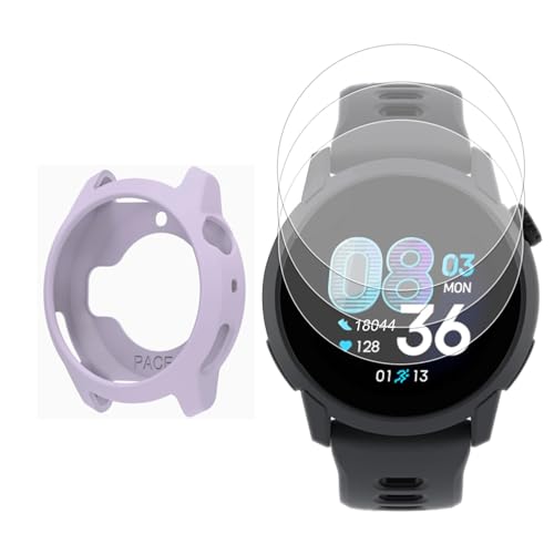 TOHVHUADU Watch�X�N���[���v���e�N�^�[(3+1�p�b�N) COROS Pace 4�Ή� �����K���X�t�B���� ���h�~ ���𑜓x�t���J�o�[ �V���R���P�[�X�J�o�[ (�p�[�v��)