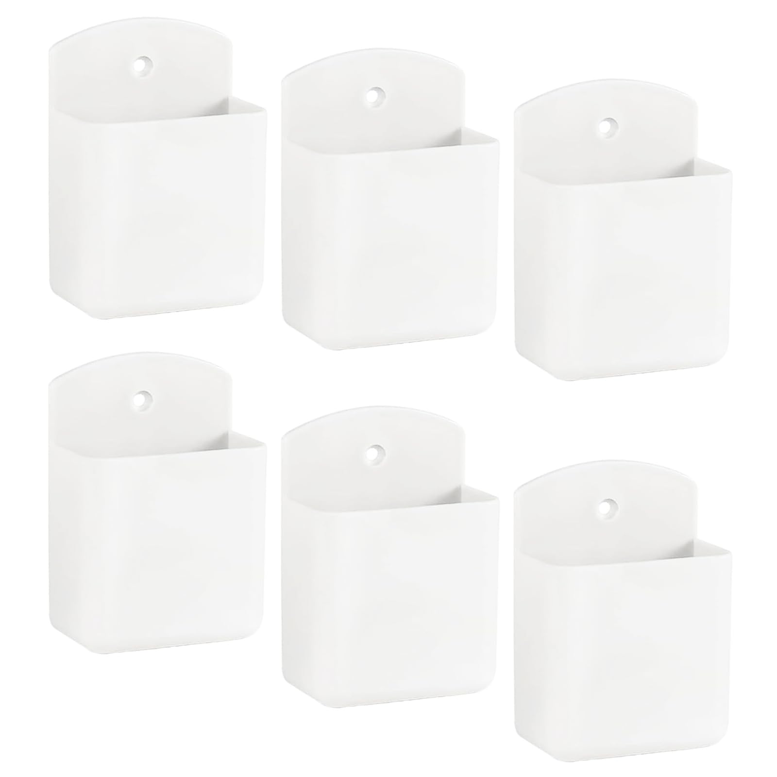 NAMYEUT 6 pezzi supporto per telecomando bianco, autoadesivo, supporto per telecomando, supporto da parete per lettore multimediale, controller, ricarica telefoni cellulari