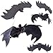 Vampire Bat,5 Pack Silicone Halloween Chauves-Souris Suspendues Décor 3D Horreur Caoutchouc Suspensions Chauves-Souris Spooky Cintres Jouet pour Fêtes Décoration