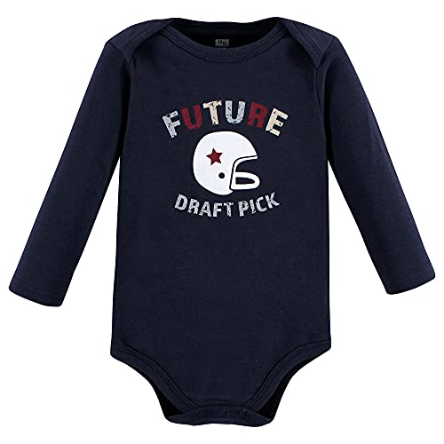 Image of Hudson Baby baby-boys Cotton Long-sleeve Bodysuits 5-pack