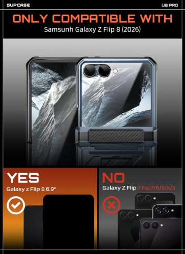 Image of SUPCASE for Samsung Galaxy Z Flip 8 Case with 360 Rotating Belt Clip, Tilt