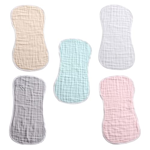 Toddmomy 5Pcs Baby Burp Cloth Paños de Algodón Burping Paños Absorbente Toallas de Sudor para Niños para Niños Pequeños
