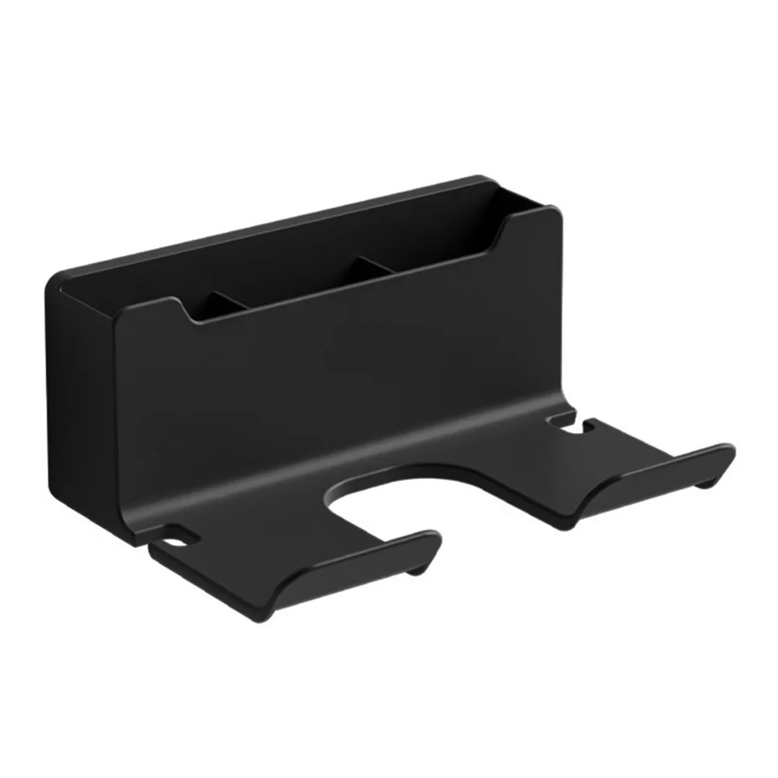 2Pcs Haartrockner Halter Wand Trockner Wiege Haarglätter Ständer Organizer Box Wc Gebläse Regal Bad Zubehör Für Haartrockner(Black)