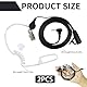 EuAcesry 2 Stück Sicherheits-Radio-Headset mit PTT-Mikrofon, 1 Pin 2,5 mm, kompatibel mit Walkie-Talkie TL-KR T92 H2O T82 T62 T60 XT180 und Co-b-ra - Kopfhörer mit Luftschlauch