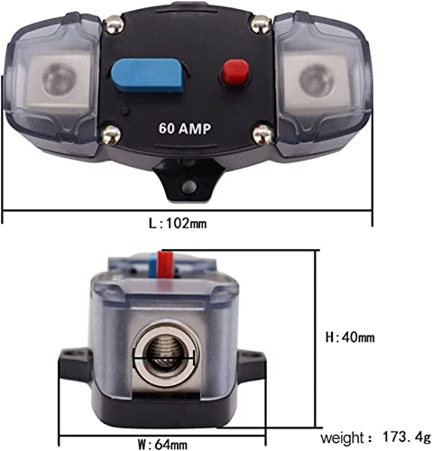 Fusible para amplificador estéreo de coche JCAKES 250A para evitar cortes 7