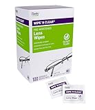 Flents Lens Wipes, Wipe 'N Clear, 100 Count, Pre-Moistened, Streak-Free, Safe for Glasses, Sunglasses, Anti-Fog, Gentle Cleaning, Clear Vision, Individually Wrapped for Travel & Convenience