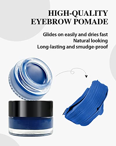 Naseny Blue Eyebrow Stamp Stencil Kit,Eyebrow Soap Eyebrow Pomade Setting Gel With Amino Acid Eyelash Shampoo For Lash Extensions #TOP4