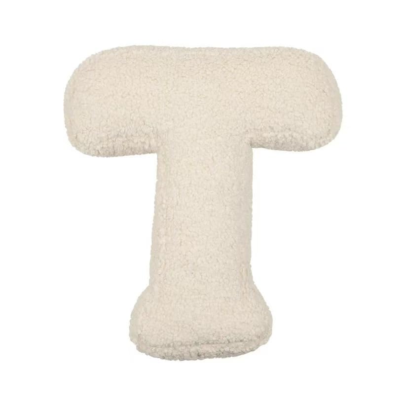 Letter Pillows Decorative Throw Pillows Cute Soft Initial Letter Shaped Throw Pillows A to Z Letter Pillows for Sofa Bedroom Living Room Decor (T) — image 1