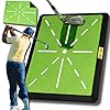 Golf Hitting Mat Golf Practice Swing Mat Golf Practice Mat for Swing Path Detection Golf Accessories Men and Women Golf Gifts for MenWomen Upgraded 16×12 with Replaceable Mat NINE NINE GOLF