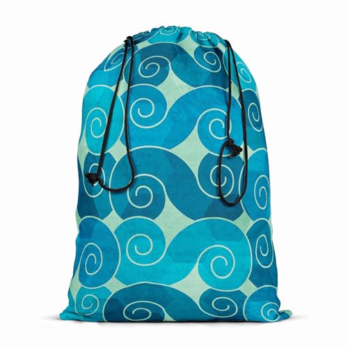 Image of ArtzFolio Spiral Waves | Reusable Sack Bag | Bag for Gym, Storage, Vegetable & Travel