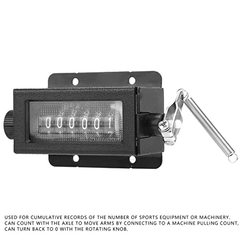 Drehzähler Mechanisch D94-S 0-999999 6-stelliger rücksetzbarer Manueller Hubzähler für Stanzzähler, Zähler Mechanisch, D94-S