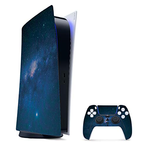 MightySkins Gaming Skin for PS5 / PlayStation 5 Digital Edition Bundle - Night Sky | Protective Viny wrap | Easy to Apply and Change Style | Made in The USA