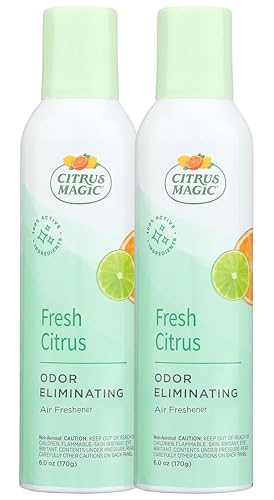 Image of Citrus Magic Odor Eliminating Air Freshener Spray, Fresh Citrus, 6-Ounce, Pack of 2