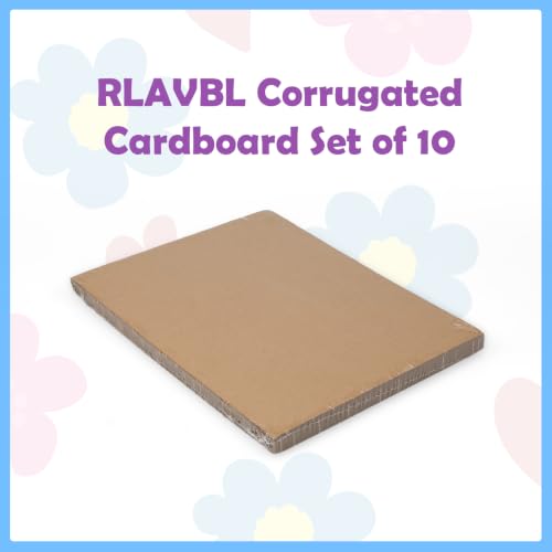 Image of RLAVBL 10 Pack 8.5x11 Corrugated Cardboard Sheets, Flat Cardboard Inserts for Shipping, Mailing, Packing, DIY Crafts