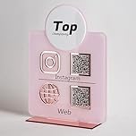 Custom 3D QR Code Sign Personalized Acrylic Scan to Pay Cashapp Payment Venmo Instagram Facebook Sign PayPal CashApp Social Media Signs Icon Twitter Shop Review Plaque Beauty Hairdressers Signs
