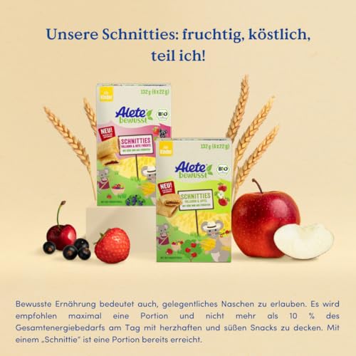 Alete Bio Schnitties Vollkorn Und Apfel 6 x 22 g