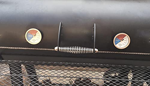 Gassaf 3 1/8" Larger Face 550F Bbq Charcoal Grill Pit Wood Smoker Temp Gauge Grill Thermometer With 3" Stem Stainless Steel Rwb(2-Pack) #TOP4