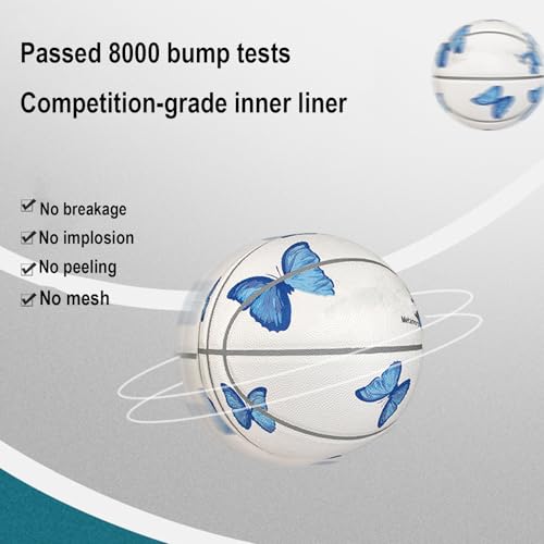 Balón de baloncesto para niños de mariposa: material escolar portátil de entrenamiento 4
