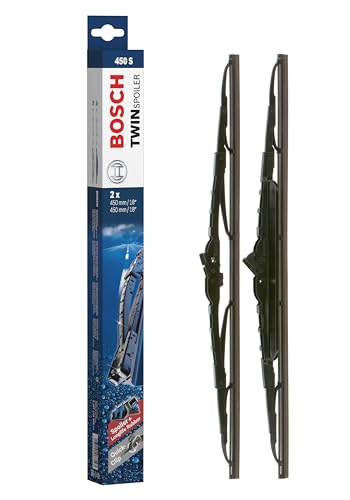 Escobilla limpiaparabrisas Bosch Twin Spoiler 450S, Longitud: 450mm/450mm – 1 juego para el parabrisas (frontal)
