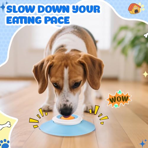 LTFIOON Hundelickspielzeug, Schleckball Hund, PP Nassfutter Lick Pad mit Saugnapfbecher, Lick Bowl Hund für Haustier Angst Relief und Langsam Füttern