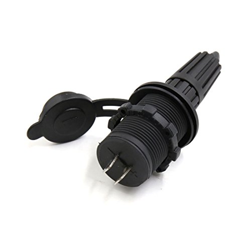 Ruilogod Koelkast Power Socket Flush Mount Mount voor Auto Car Boat Vehicle 12-24V Black - Afbeelding 3